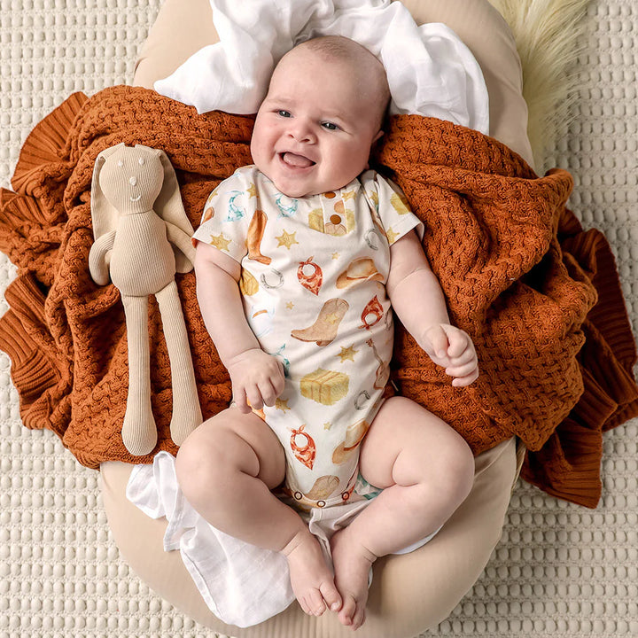 Cowboy Short Sleeve Organic Bodysuit