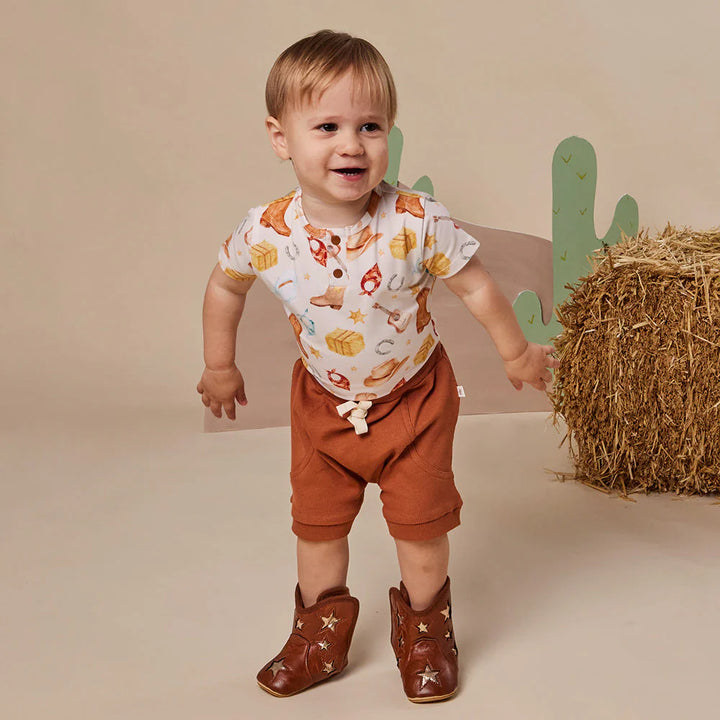 Cowboy Short Sleeve Organic Bodysuit