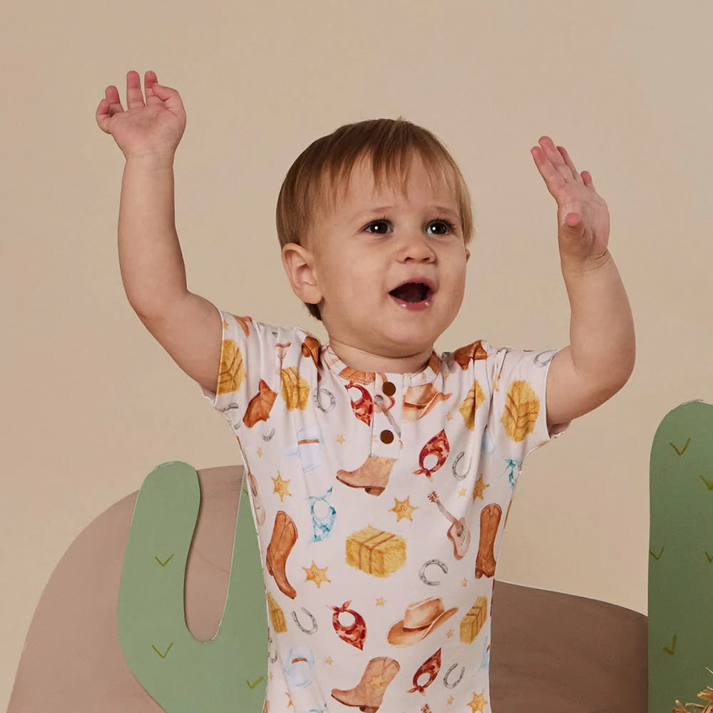Cowboy Short Sleeve Organic Bodysuit