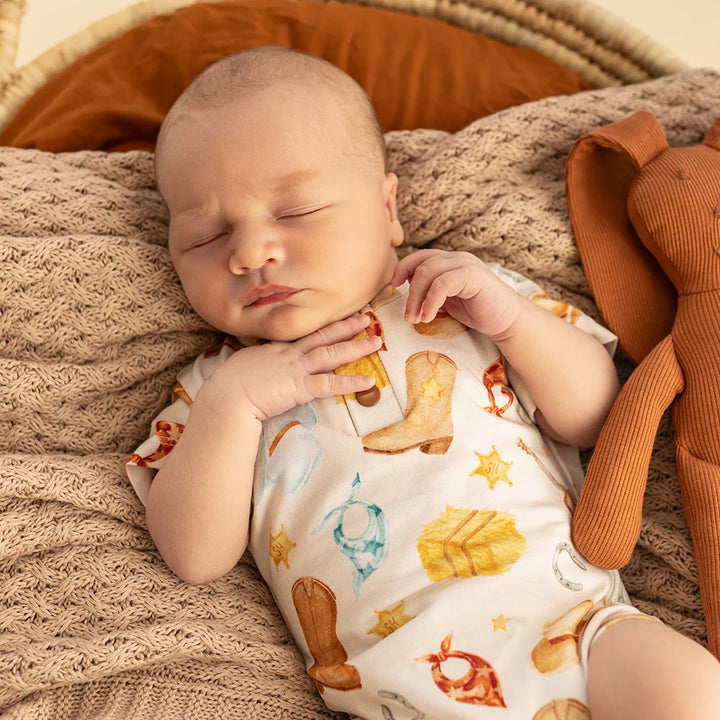 Cowboy Short Sleeve Organic Bodysuit