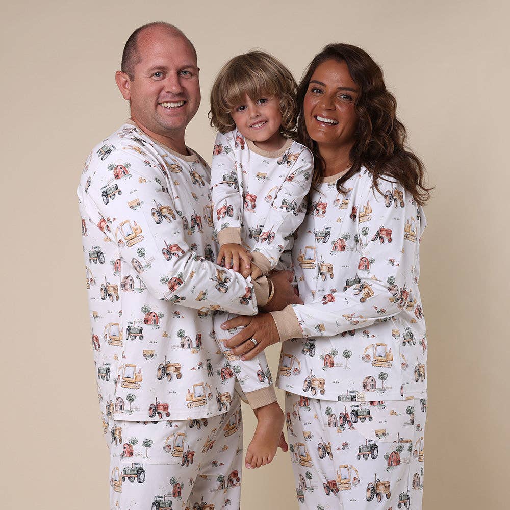 Diggers & Tractors Organic Womens Long Sleeve PJ Set - The Glamorous Grub