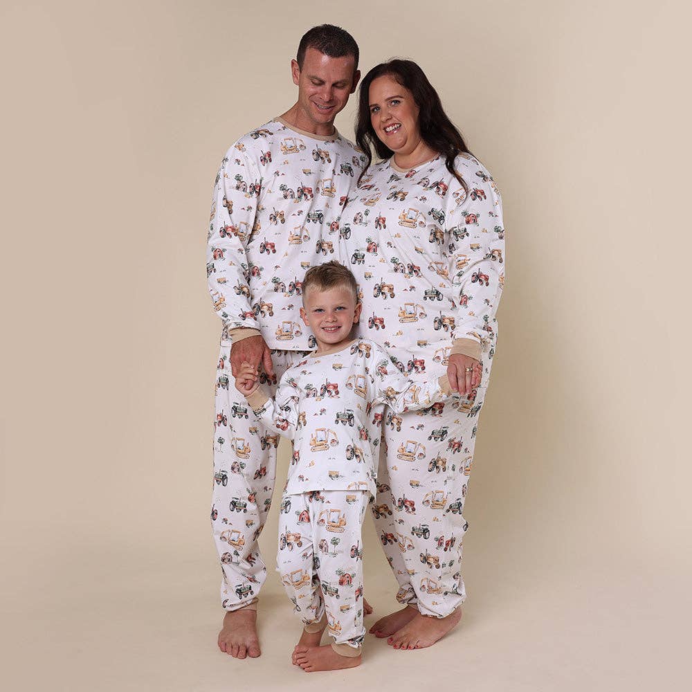 Diggers & Tractors Organic Womens Long Sleeve PJ Set - The Glamorous Grub