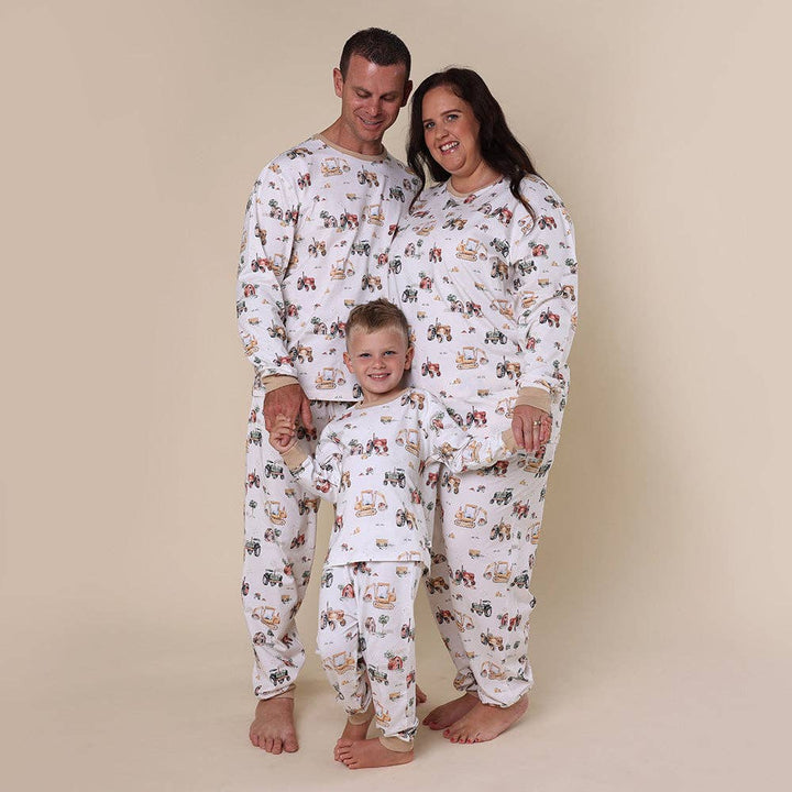 Diggers & Tractors Organic Womens Long Sleeve PJ Set - The Glamorous Grub