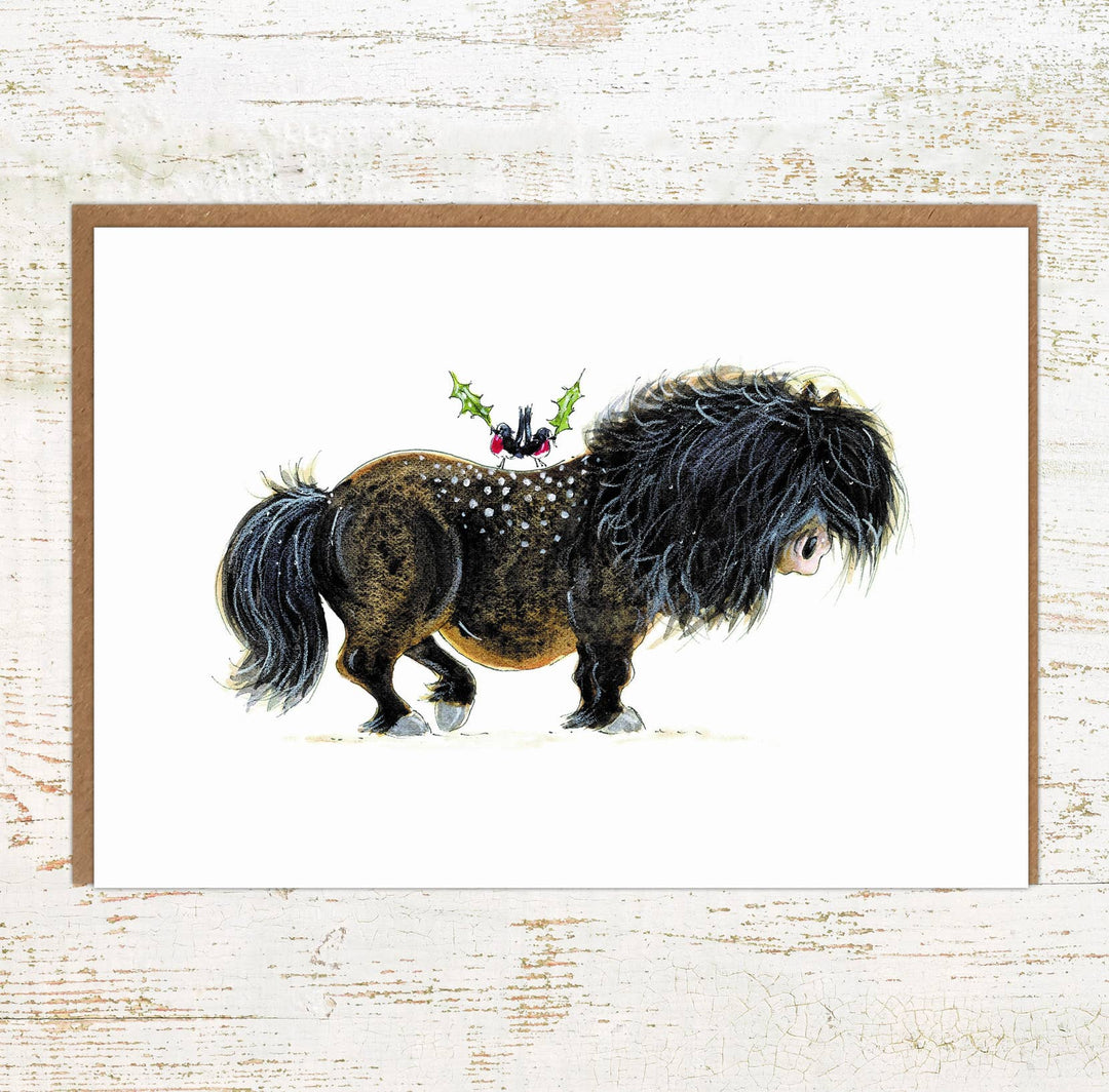 Pudding Pony Christmas Card