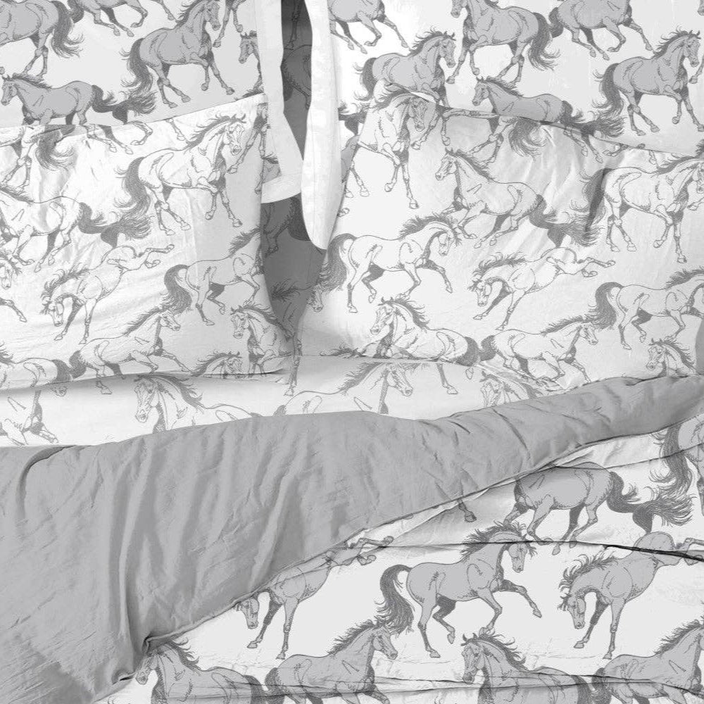 Elegant Horse 100% Cotton Sheet Set - Single - The Glamorous Grub