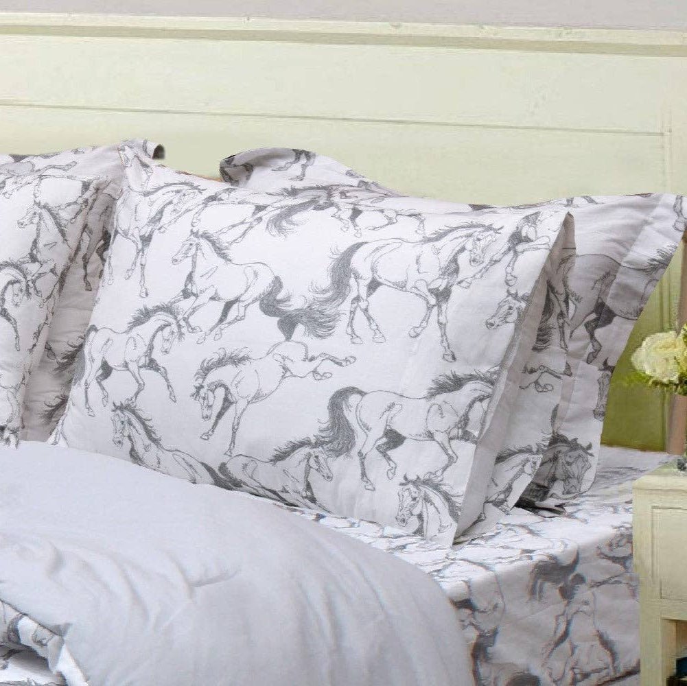 Elegant Horse 100% Cotton Sheet Set - Single - The Glamorous Grub