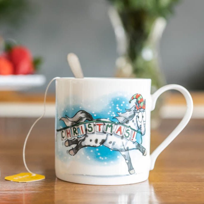 Emily Cole Happy Christmas – Fine Bone China Mug - The Glamorous Grub