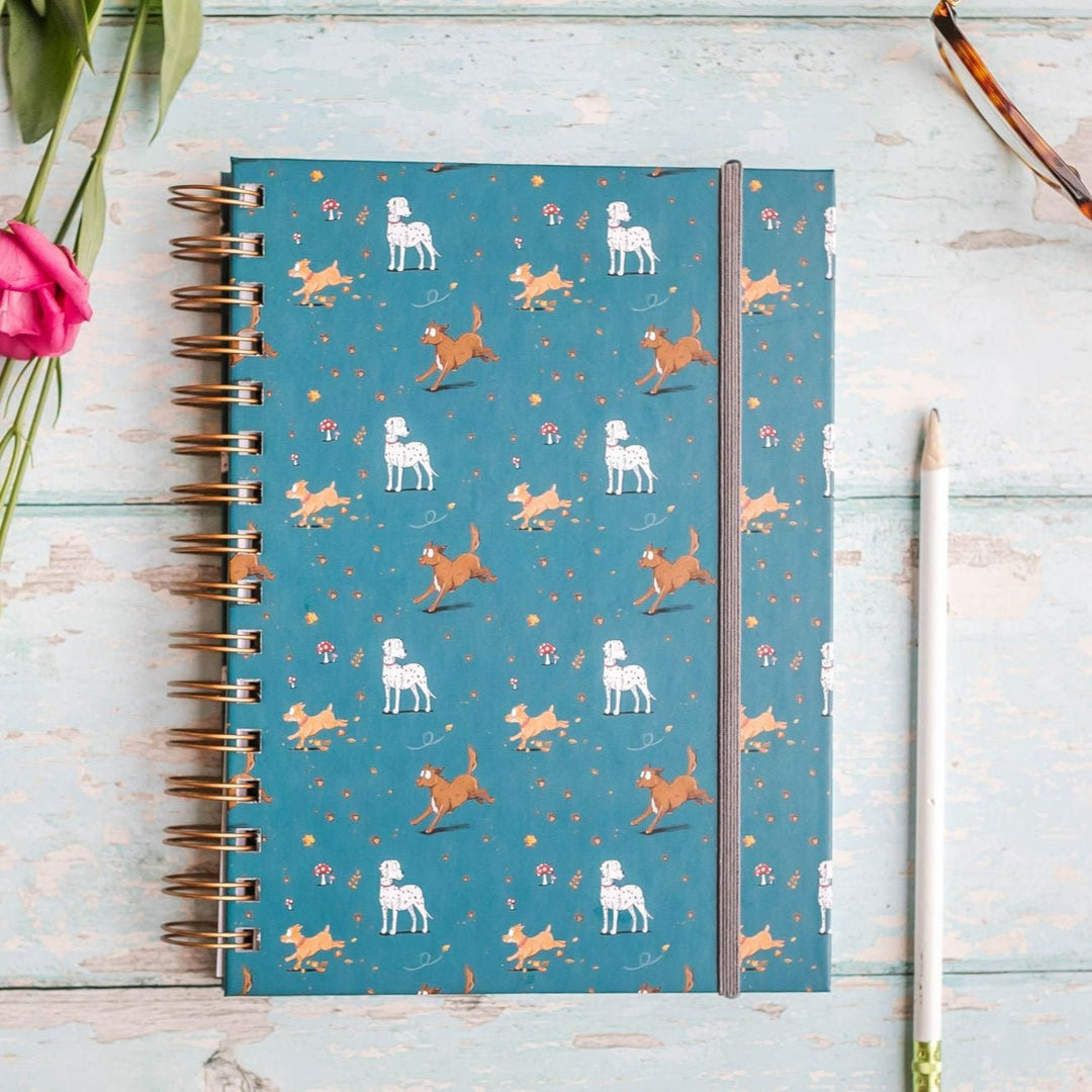 Emily Cole 'Muddy Paws A5 Hardback Notebook - The Glamorous Grub