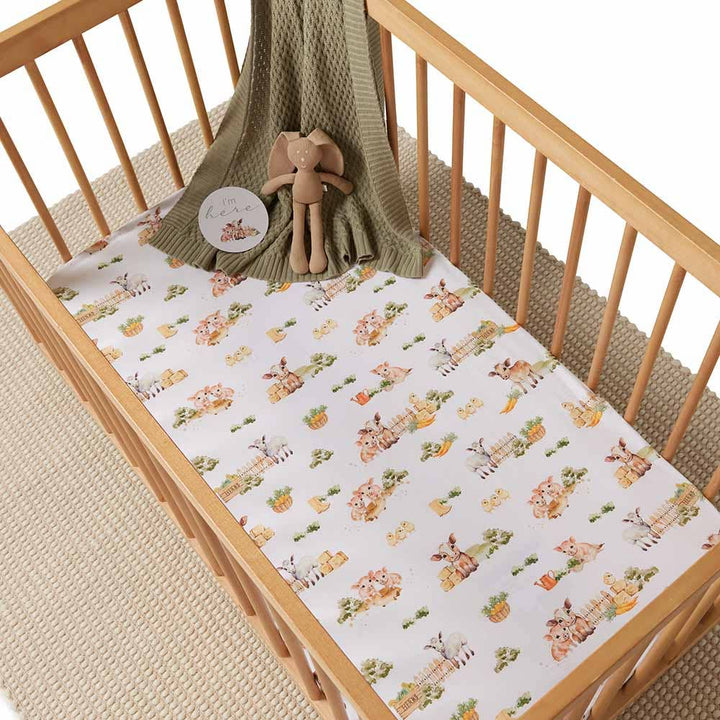 Farm Organic Fitted Cot Sheet - The Glamorous Grub