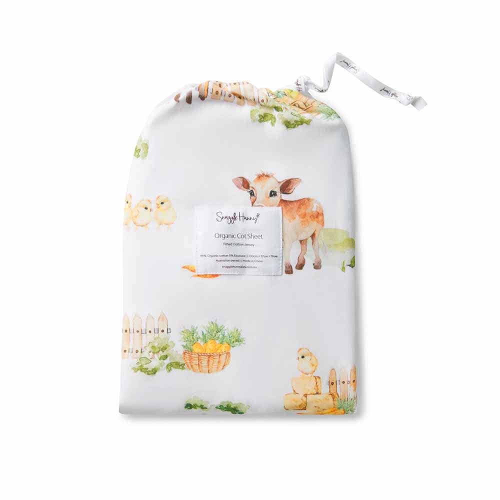 Farm Organic Fitted Cot Sheet - The Glamorous Grub