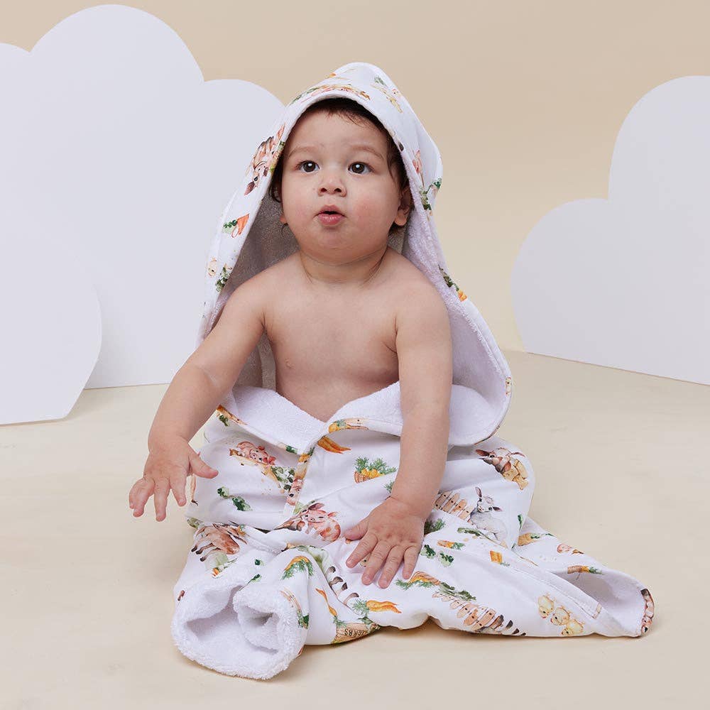 Farm Organic Hooded Baby Towel - The Glamorous Grub