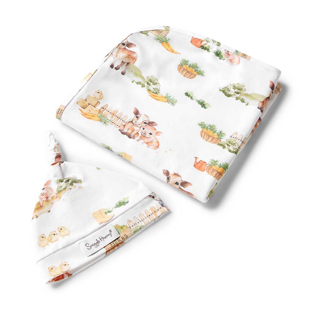 Farm Organic Jersey Wrap & Beanie Set - The Glamorous Grub