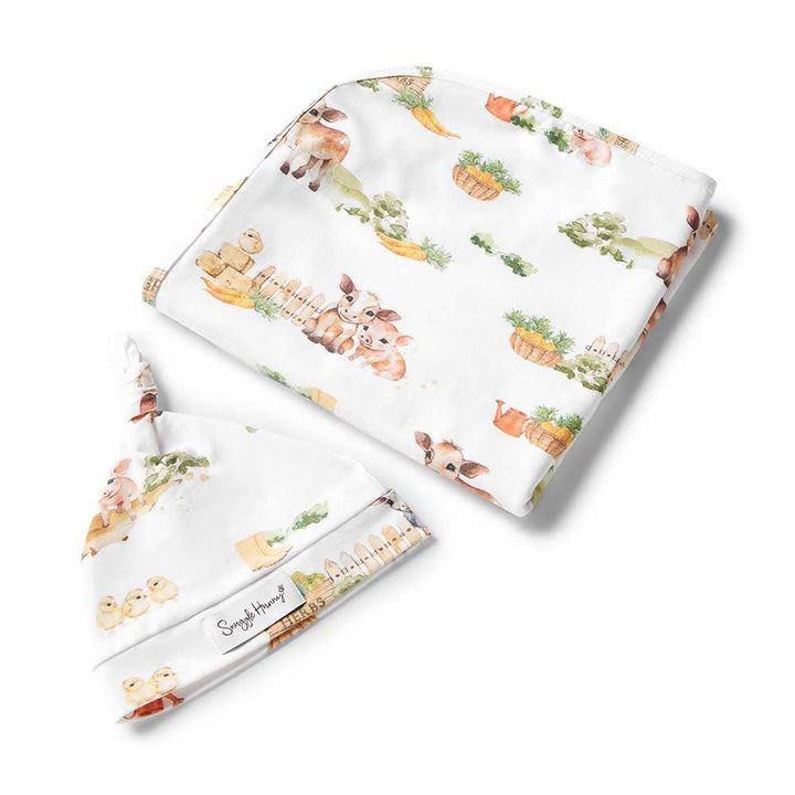 Farm Organic Jersey Wrap & Beanie Set - The Glamorous Grub