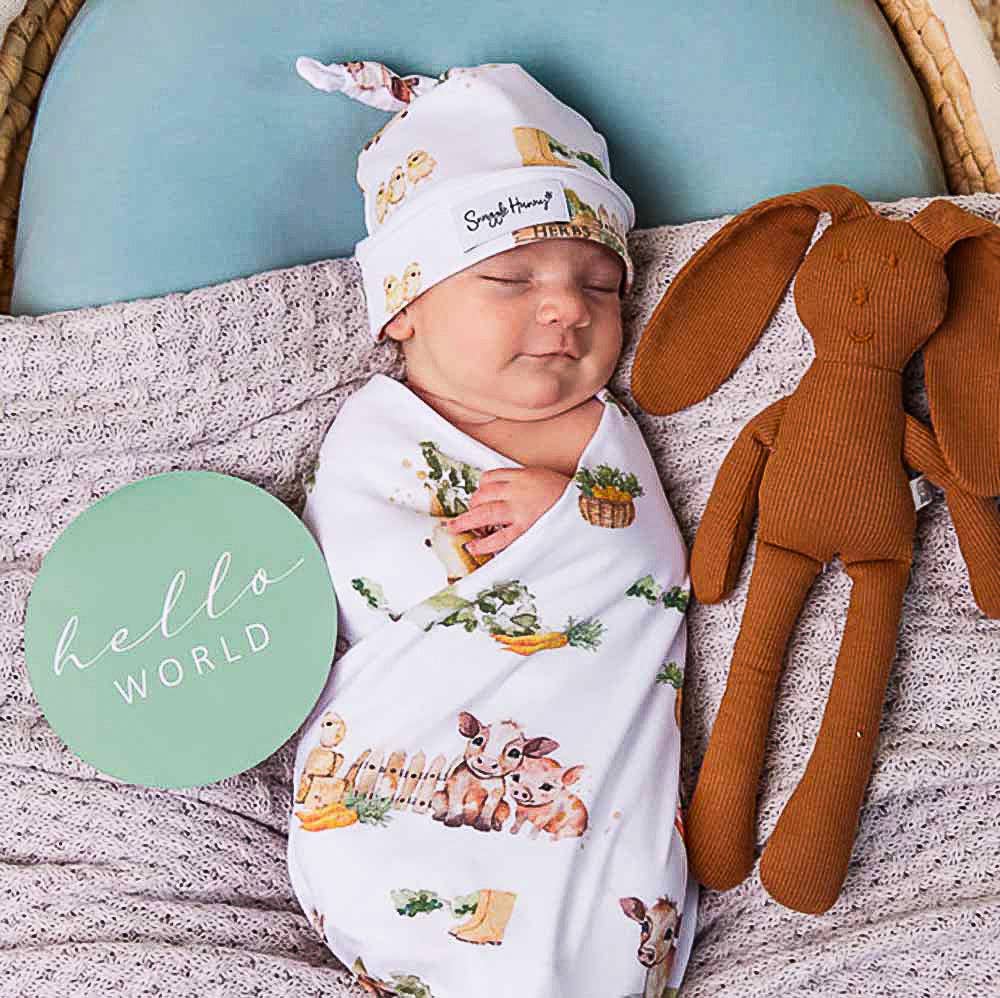 Farm Organic Jersey Wrap & Beanie Set - The Glamorous Grub