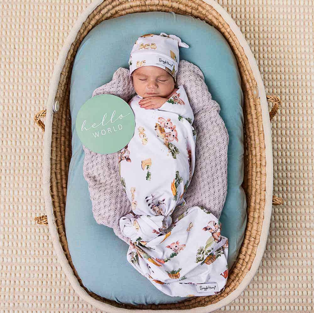Farm Organic Jersey Wrap & Beanie Set - The Glamorous Grub