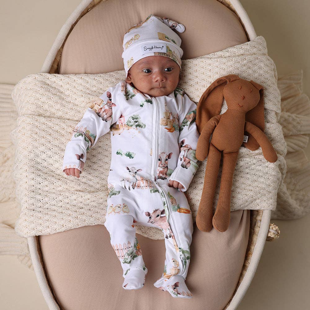 Farm Organic Snuggle Sleepsuit Zip Footie - The Glamorous Grub