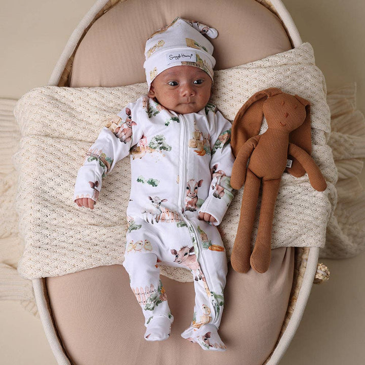Farm Organic Snuggle Sleepsuit Zip Footie - The Glamorous Grub