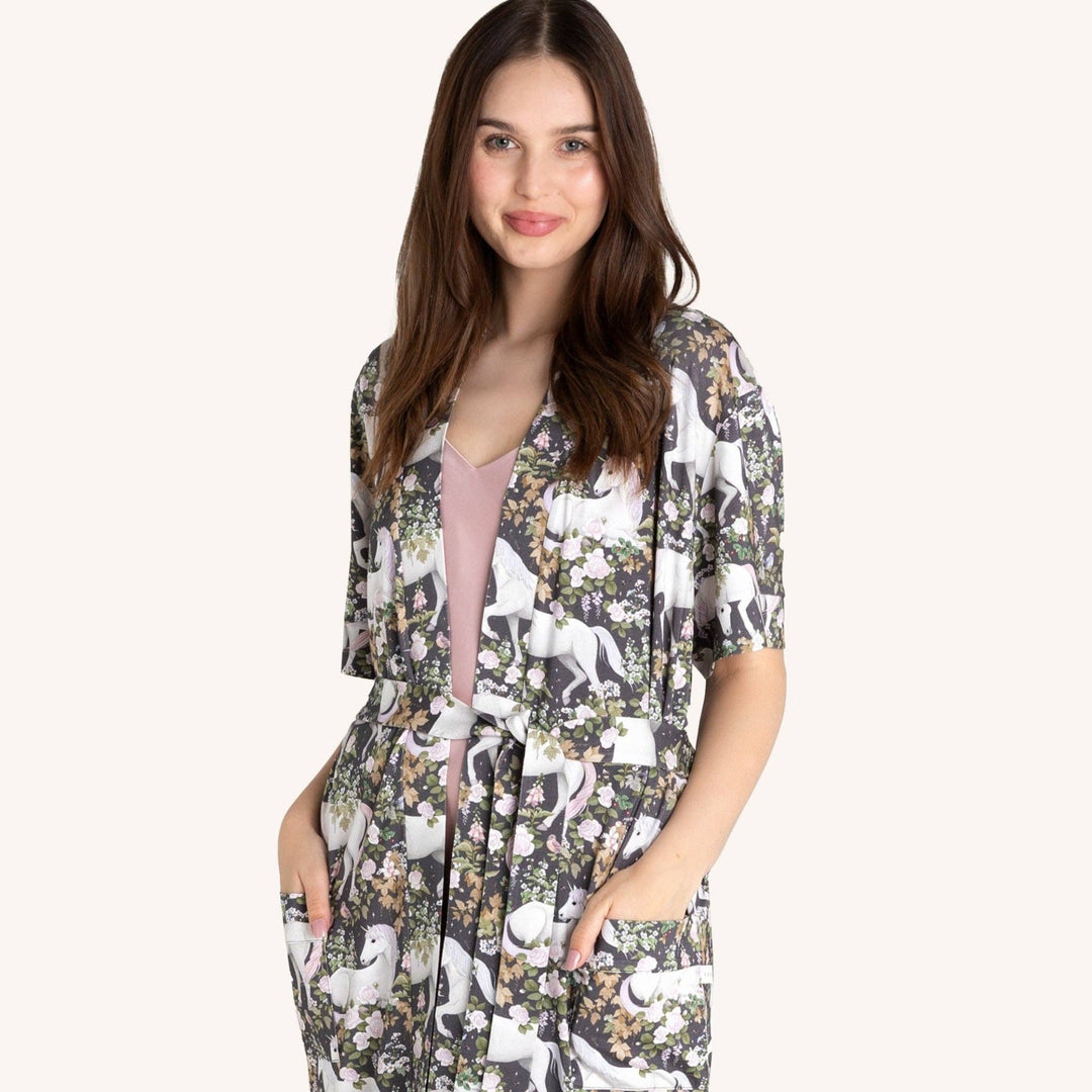 'Field Of Dreams' Enchanted Robe - Grey - The Glamorous Grub
