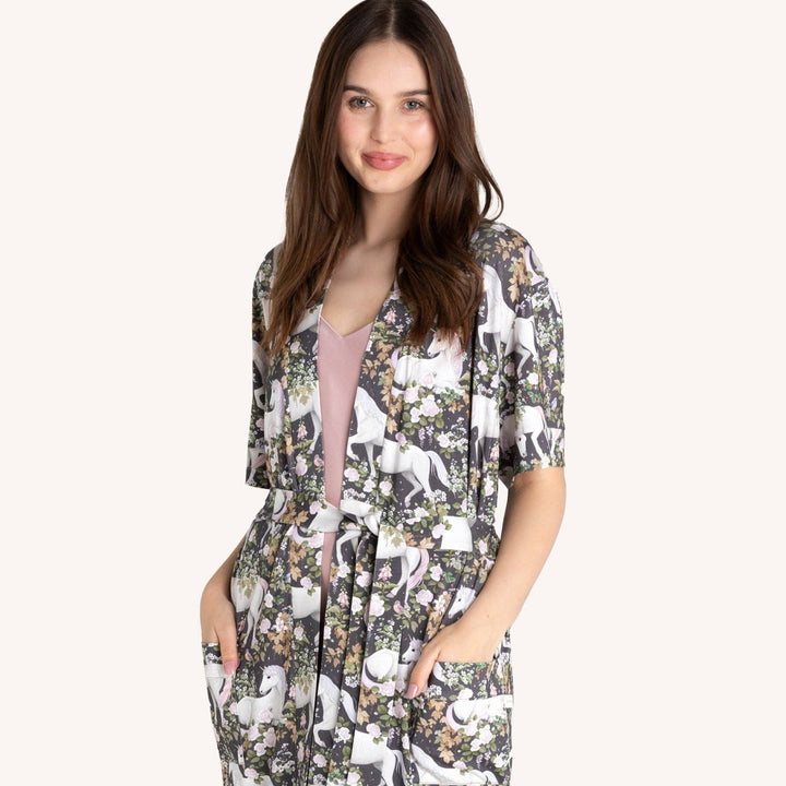 'Field Of Dreams' Enchanted Robe - Grey - The Glamorous Grub