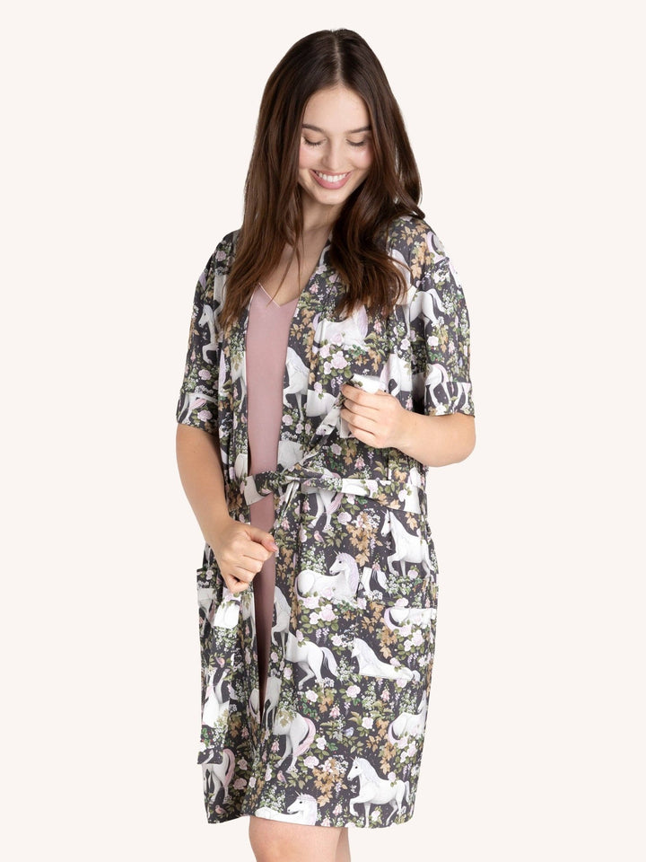 'Field Of Dreams' Enchanted Robe - Grey - The Glamorous Grub