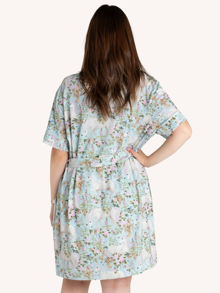 'Field Of Dreams' Enchanted Robe - Soft Aqua - The Glamorous Grub