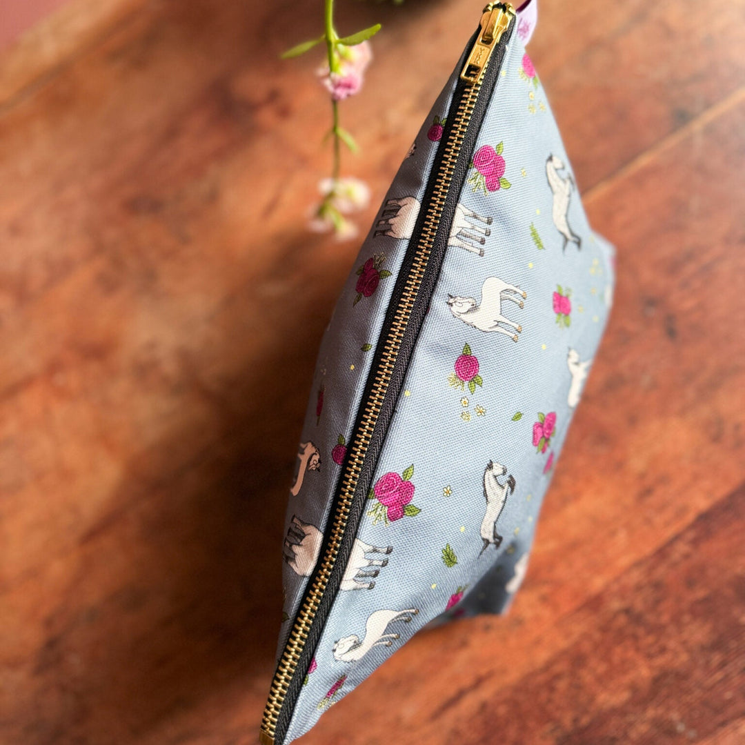 "Grey Horse’ Wash Bag / Make Up Bag / Pencil Case