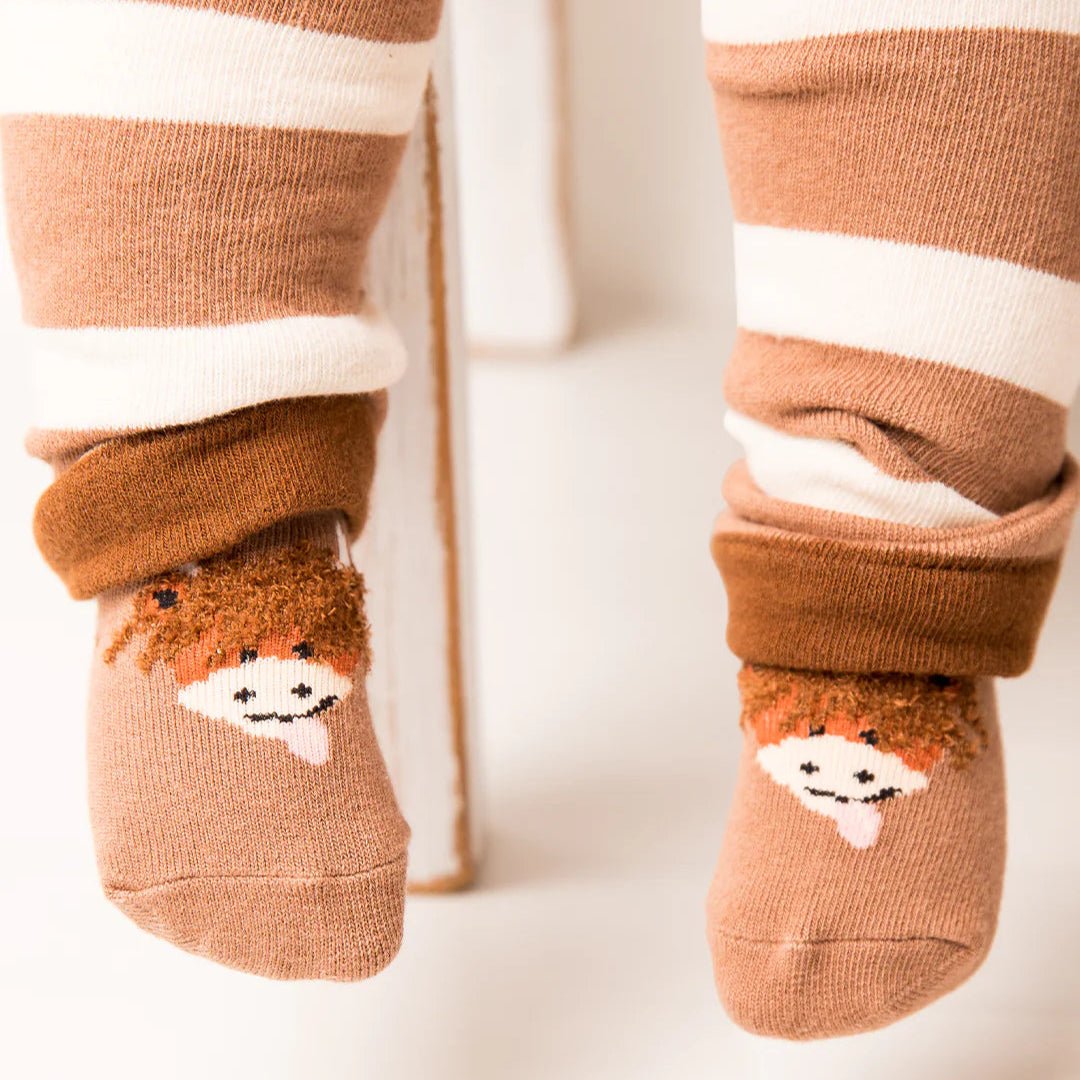 Hamish the Highland Cow socks - The Glamorous Grub