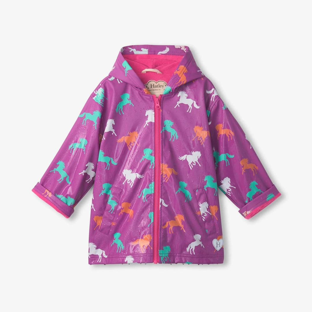 Hatley Leaping Horses Zip - Up Rain Jacket - The Glamorous Grub