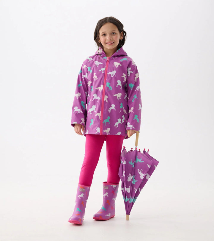 Hatley Leaping Horses Zip - Up Rain Jacket - The Glamorous Grub