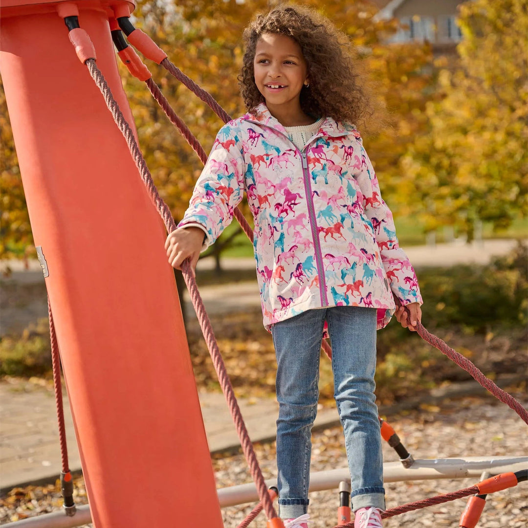 Hatley Magical Horses Zip - Up Rain Jacket - The Glamorous Grub