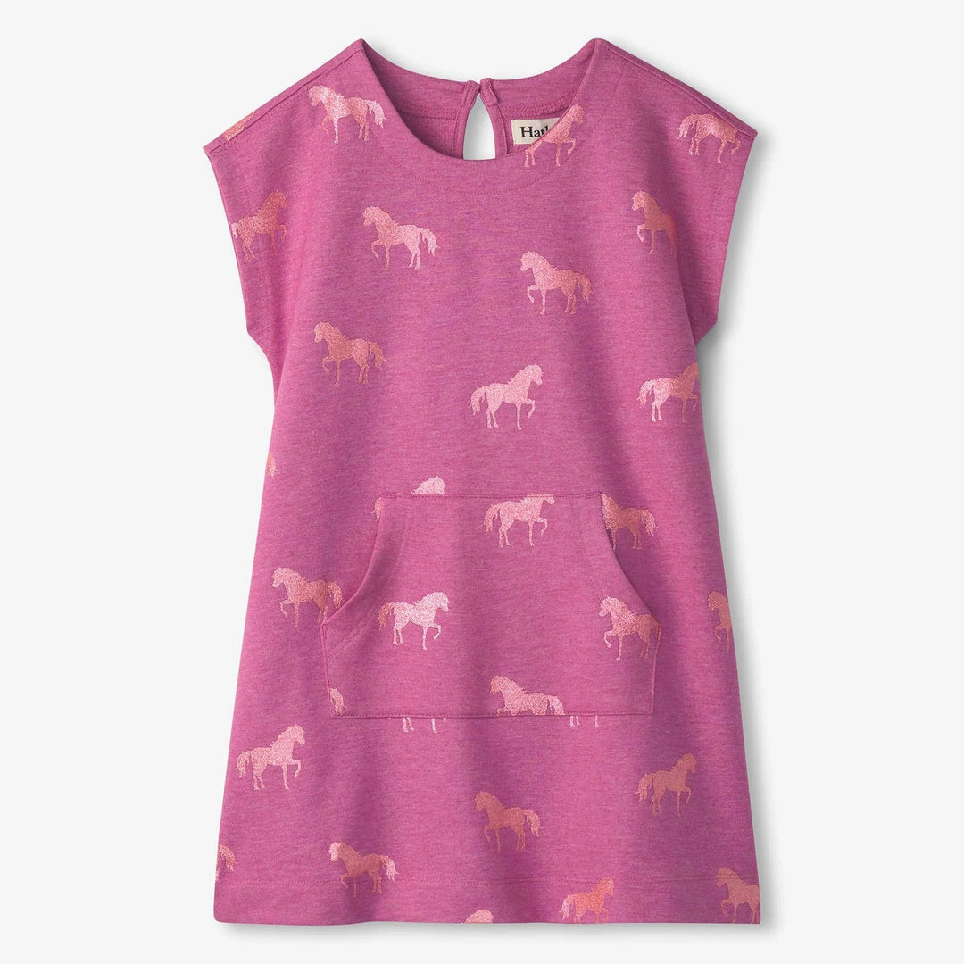 Hatley Shimmer Horses Slouchy Dress - The Glamorous Grub