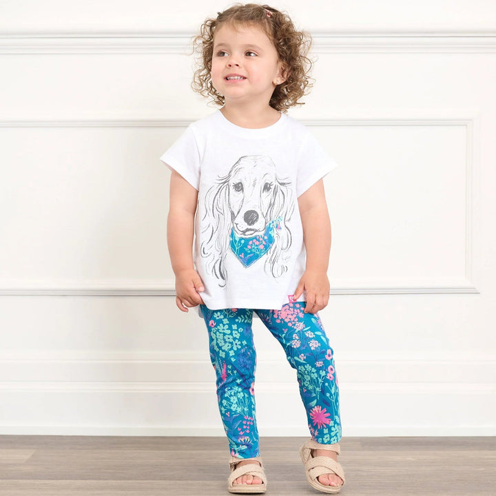 Hatley Wildflower Puppy Graphic Tee - The Glamorous Grub