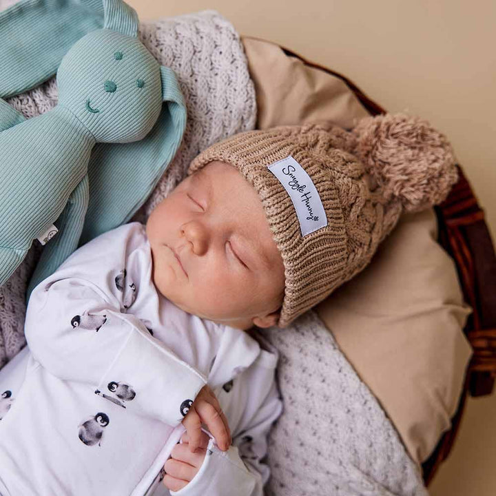 Hazelnut Organic Baby Knit Beanie - The Glamorous Grub