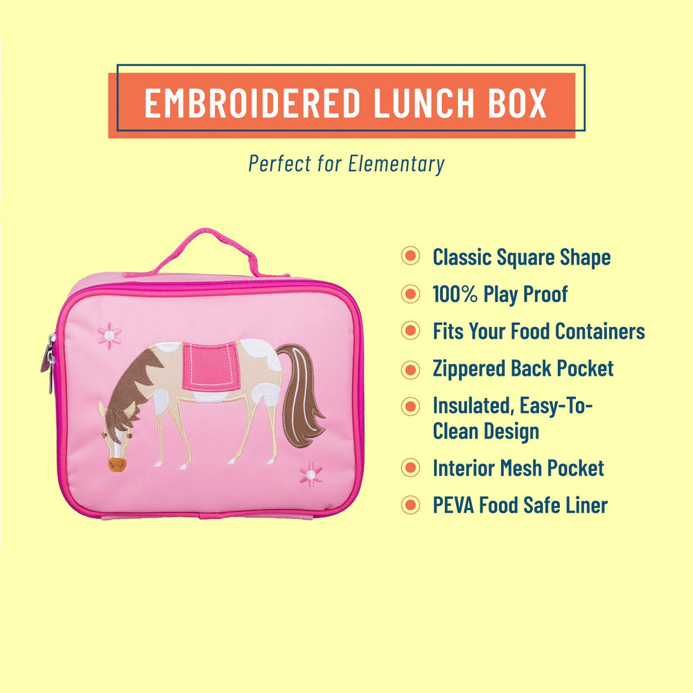 Horse Embroidered Lunch Box - The Glamorous Grub