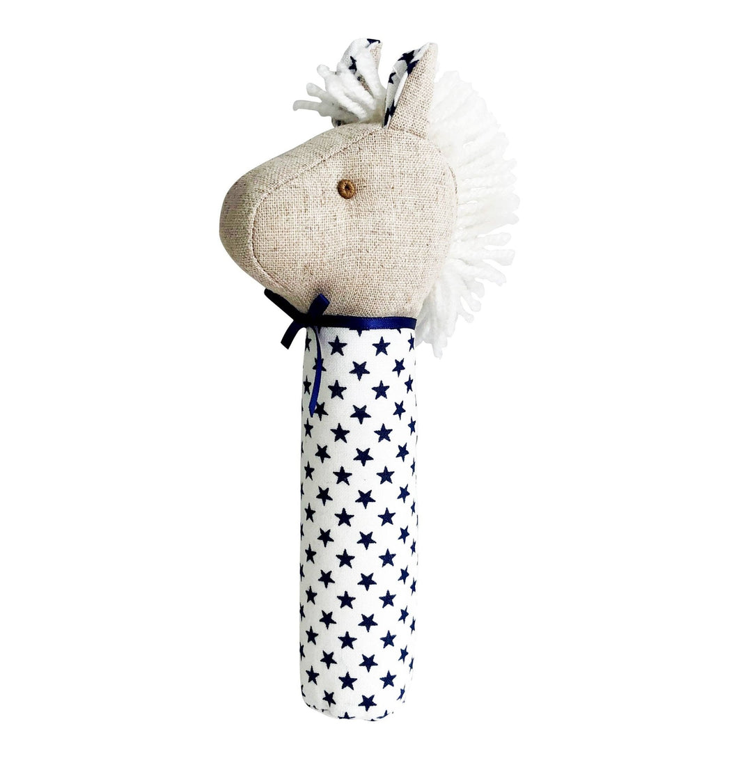 Horse Squeaker White Navy Star - The Glamorous Grub