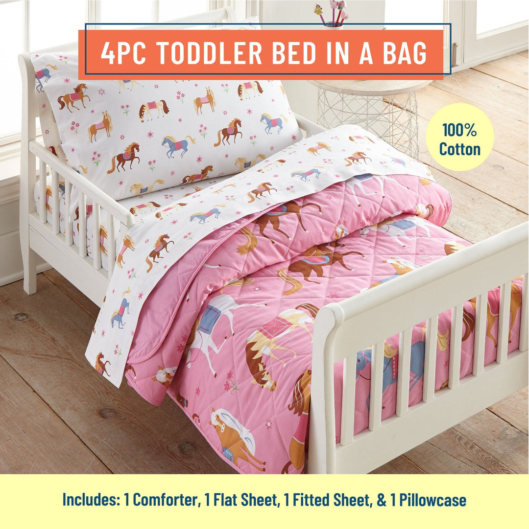Horses 100% Cotton Bed in a Bag - Toddler - The Glamorous Grub