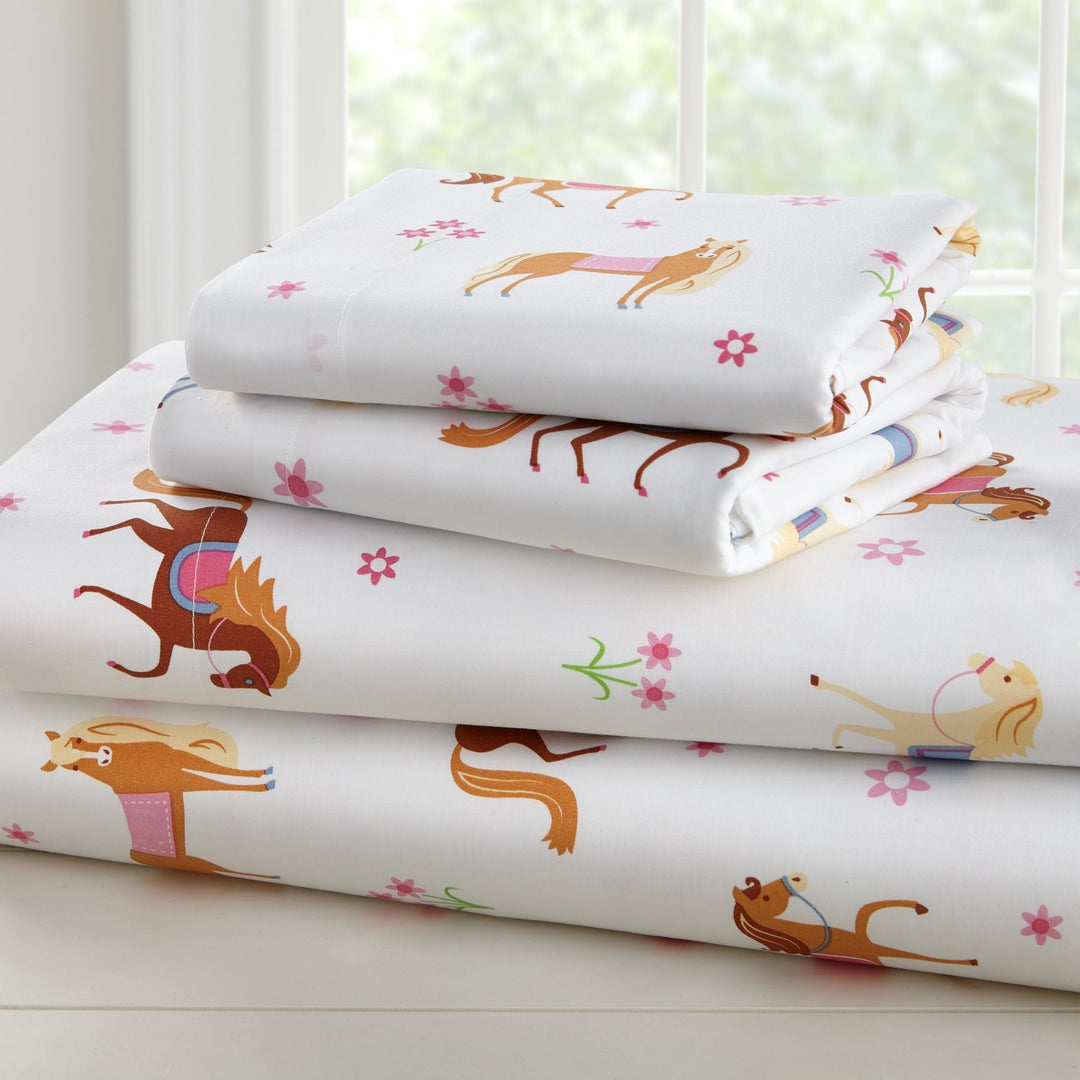 Horses 100% Cotton Sheet Set - Double - The Glamorous Grub