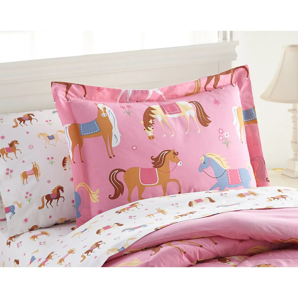 Horses 5 Pc 100% Cotton Bed in A Bag - Single - The Glamorous Grub