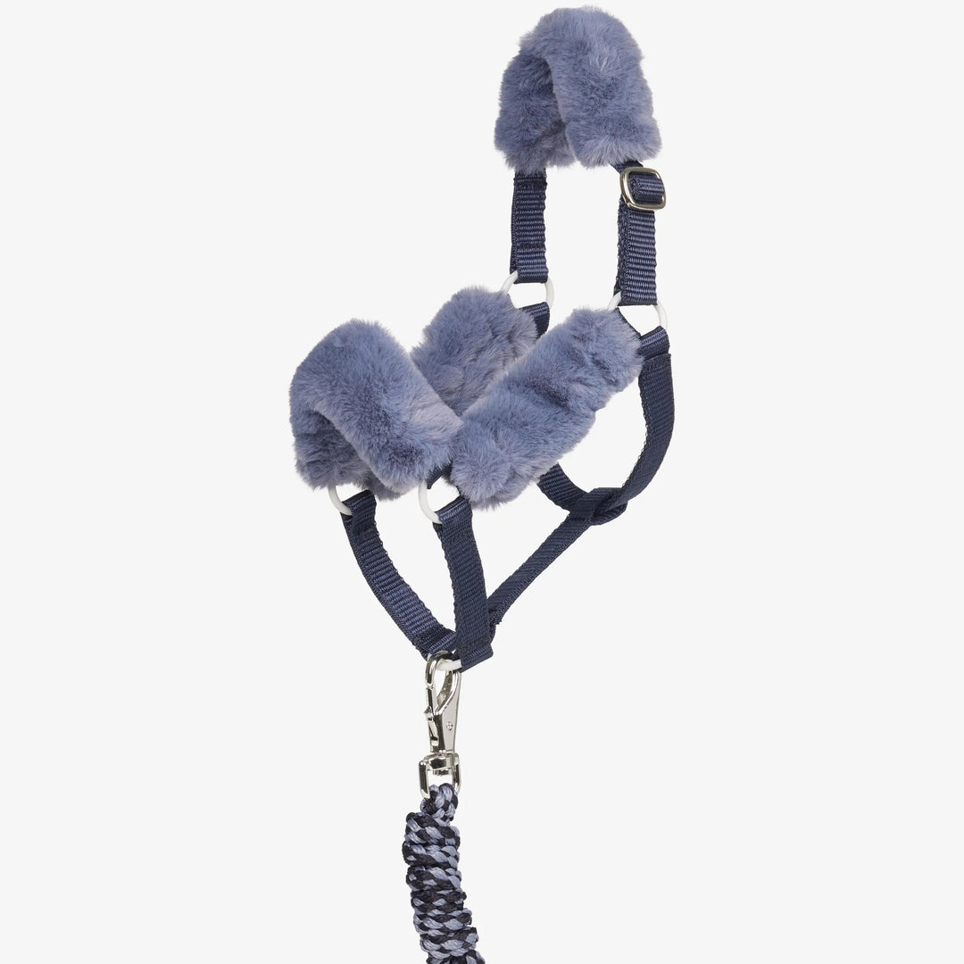 Hobby Horse Comfort Headcollar &amp; Leadrope Navy