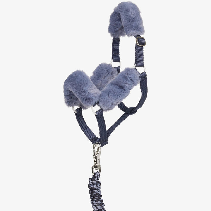 Hobby Horse Comfort Headcollar &amp; Leadrope Navy