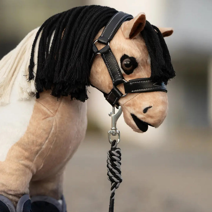 LeMieux Toy Pony Black Leather Headcollar and Leadrope