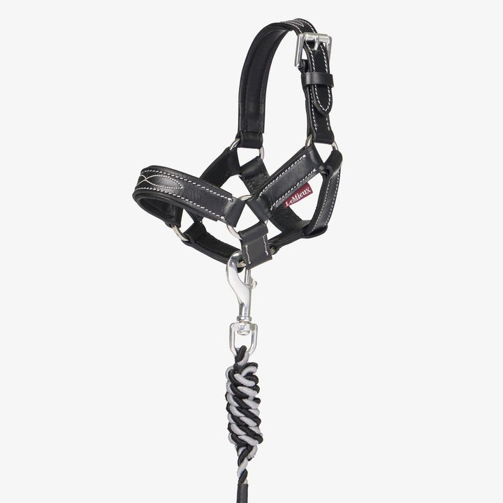 LeMieux Toy Pony Black Leather Headcollar and Leadrope