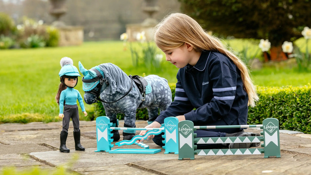 LeMieux Toy Pony Jump Set Azure / Sage / White