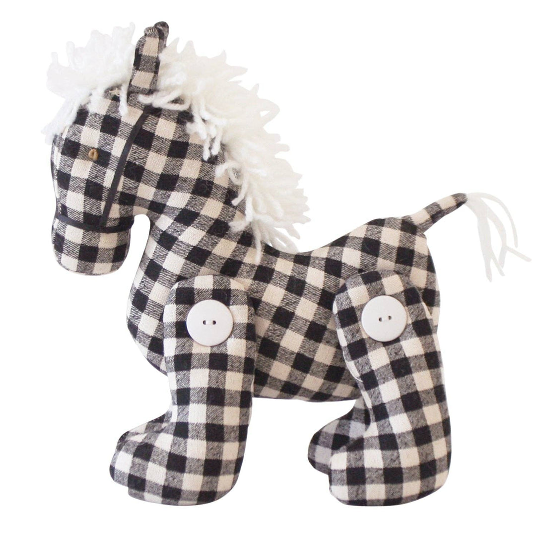 Jointed Pony 22cm Black Check - The Glamorous Grub