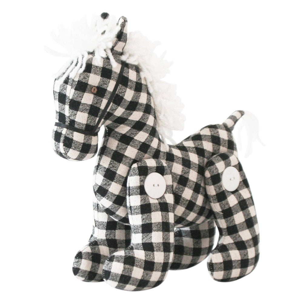 Jointed Pony 22cm Black Check - The Glamorous Grub