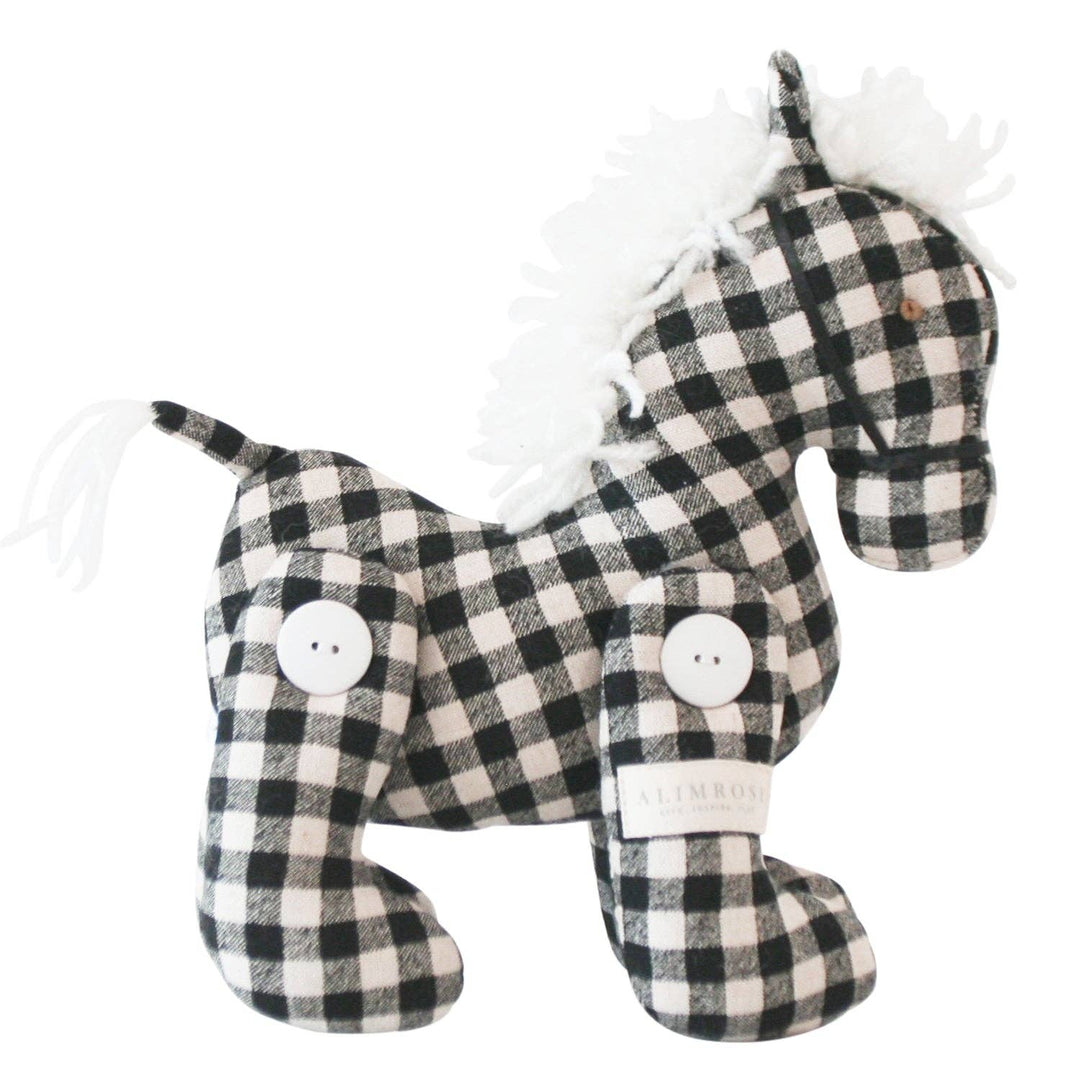 Jointed Pony 22cm Black Check - The Glamorous Grub