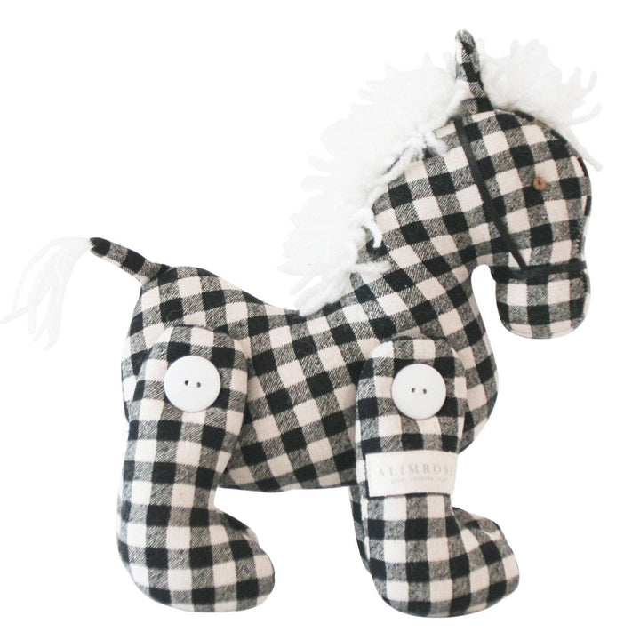 Jointed Pony 22cm Black Check - The Glamorous Grub