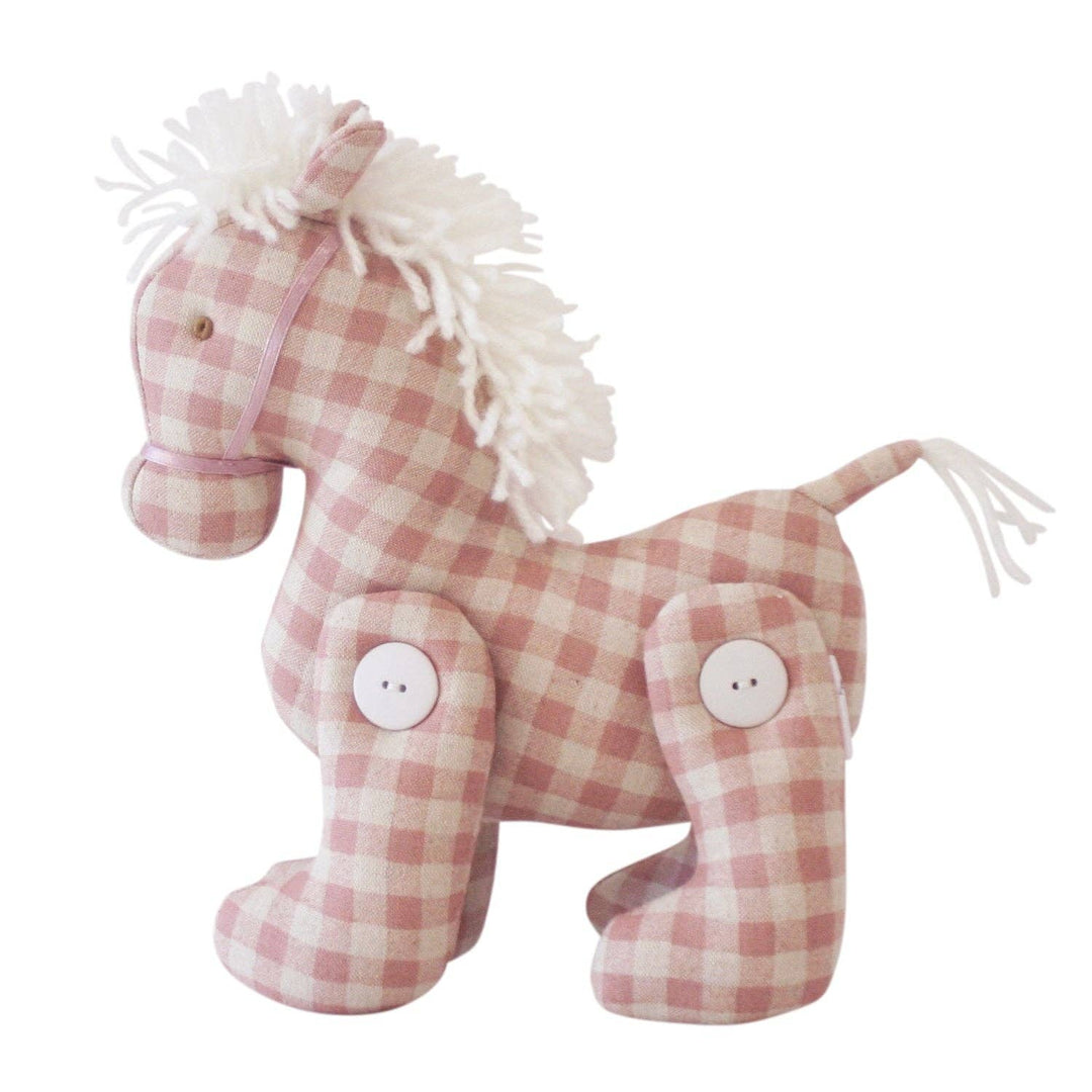 Jointed Pony 22cm Rose Check - The Glamorous Grub