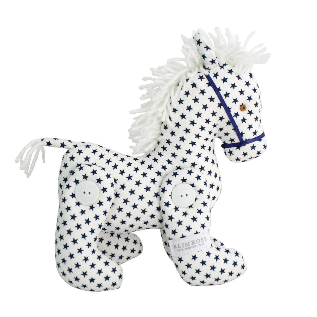 Jointed Pony White Navy Star - The Glamorous Grub