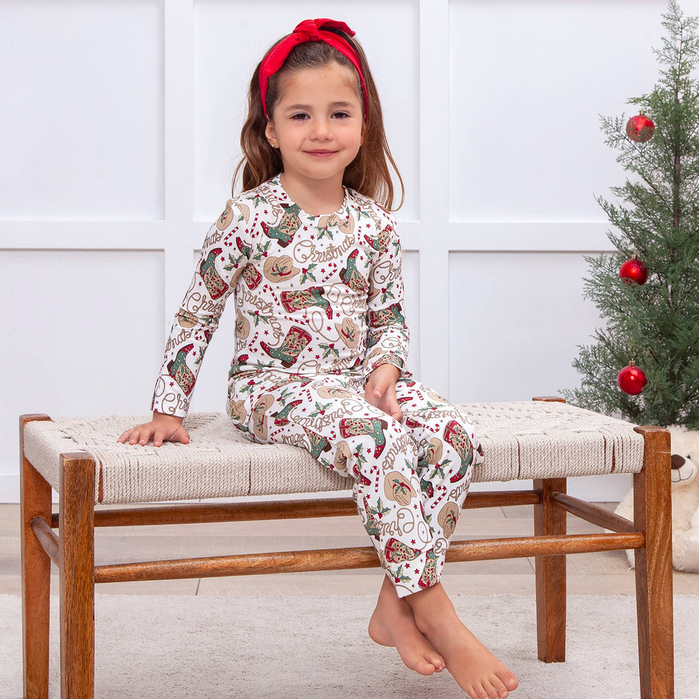 Kids Christmas Boots Pajamas - The Glamorous Grub